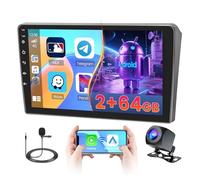 [2+64G] Android Autoradio pour Peugeot 407 2004-2011 avec Wireless Carplay Android Auto, 9 Pouces Touchscreen Radio Voiture avec Bluetooth/GPS/Caméra Arrière/FM/WiFi/SWC/26UI