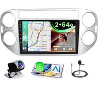 [2+64G] Android Autoradio Pour Vw Tiguan 2010-2015 Avec Wireless Carplay Android Auto, 9 Pouces Touchscreen Radio Voiture Avec Bluetooth/Gps/Caméra Arrière/Fm/Wifi/Swc/26Ui[Z1134]