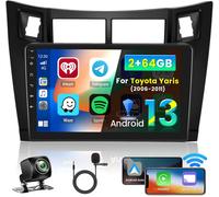 2+64g Android Carplay Radio For Toyota Yaris 2006-2011,9 Inch Touch Screen With Wireless Carplay And Android Auto,Support Gps Navigation Link Mirror Bluetooth Rds Ahd Wi-Fi Dsp