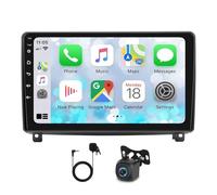 2+64G Autoradio Android 2 Din pour Peugeot 407 2004-2008, 9 Pouces Dab Autoradio écran Tactile Récepteurs multimédia GPS Navigation avec Wireless Carplay Bluetooth WiFi FM RDS Radio Caméra Recul