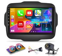 [2+64G] Autoradio Android pour Jeep Renegade 2016-2020 avec sans Fil Carplay & Android Auto, Radio Tactile 9 Pouces avec WiFi GPS Mirror Link DSP FM/RDS Radio SWC+ AHD Caméra de Recul