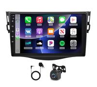 2+64G Autoradio pour Toyota RAV4 2007 2008 2009 2010 2011 2012 avec Wireless Carplay Android Auto, 9 inch Touchscreen Radio GPS Sat NAV Head Unit Bluetooth FM/RDS caméra de recul WiFi SWC