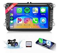 【2+64G】 Carplay Autoradio pour VW Passat Golf Seat Altea Skoda Octavia avec USB/Type-C,Android Poste Radio Voiture,8 Pouce Touchsreen avec Android Auto/WiFi/GPS/RDS/FM/Bluetooth/USB+Camera de Recul