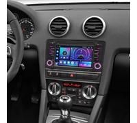 2+64G Double Din Car Stereo for Audi A3 S3 RS3 8P 2003-2012 Upgrade Dab Radio with Wireless Carplay Android 7" IPS Touchscreen Radio Head Unit Bluetooth Backup Camera FM/RDS DSP GPS Navi Mirror Link