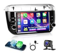 2+64G Motorsi Autoradio pour Fiat Punto 2012-2015 avec Carplay sans Fil Android Auto Navigation Écran Tactile 7 Pouces Bluetooth/WiFi/FM/RDS/GPS Navigation/SWC/HiFi/Canbus+Caméra arrière AHD