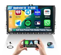 2+64GB Android 13 Autoradio pour VW Golf 5 6 Polo Skoda Passat Jetta T5 Touran Seat Autoradio avec Carplay Android Auto, 9" écran Tactile Radio avec Bluetooth WiFi GPS FM/RDS EQ SWC+caméra de recul