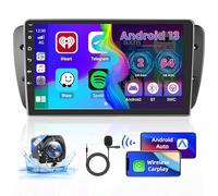 2+64GB Android 15 Autoradio pour Seat Ibiza 6J 2009-2013 Radio Carplay Android Auto sans Fil Hikity Poste Radio Voiture Écran Tactile 9 Pouces Bluetooth Stéréo WiFi FM RDS USB + Caméra de Recula