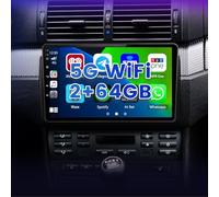 2+64GB Android Autoradio pour BMW E46 1999-2005 avec Carplay et Android Auto 9 Pouces écran Tactile Radio avec Navi WiFi RCA Mirror Link Caméra de recul