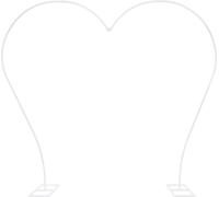 2,65x2,35cm grand mariage arc métal rose cabine photo fleurs ballon porte arc cadre de fond (blanc,en forme de cœur) pour anniversaire fête Noël