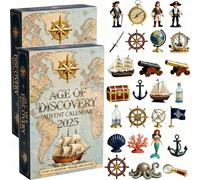 2,693/5,000 Calendrier de l'Avent 2025 « L'Âge des Découvertes » Édition Collector : 24 figurines et objets de collection uniques sur le thème de l'exploration maritime. (2PCs)