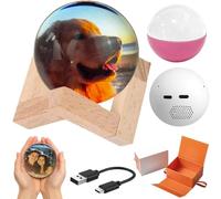 2.7" Crystal Ball Video Player, Memory Sphere Lamp with Sound, Personalized Uploadable Videos Photos 3D Video Crystal Ball for Anniversary,Birthday,Wedding