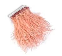 2,7 m 10,2 à 15,2 cm Frange en plumes d'autruche Rose crevette pour loisirs créatifs couture costumes décoration