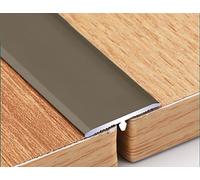 (2,7 m x 2 cm) Profil de transition en forme de T en aluminium pour les bords et les sols, pour connecter les seuils et les bandes de séparation plates de carreaux composites renforcés (couleur