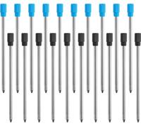 2.75 Inch Ballpoint Pen Refills For Crystal Diamond Pens And Ballpoint Pen With Velvet Bag Black, Black And Blue, 20 Pieces