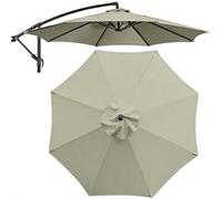 2.7m/3m/3.5m Toile de Parasol Déporté pour Parasol à Déport, 8 Baleines Rond Anti-UV Imperméable Tissu de Rechange(Bronze,3.5 m/11.5ft)