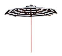 2.7m/8.9ft Octagonal S Umbrella Wooden Garden Parasol Foldable UV Protection Waterproof for Beach/Pool/Patio Te