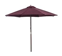 2.7M Garden Outdoor Patio Sun Shade, Large Garden Parasol in Aluminium Umbrella Canopy Lightweight Sturdy Protective for Beach/Pool/Patio/Outdoor Shelter Tent,Red