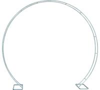 2.7x2.4M Arc de Mariage Métal Rond Double Tube Arc de Mariage Stand Cadre Stander Arch Requisites pour Mariage Anniversaire Fête Décoration Jardin (Argent)