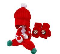 2-8 Ans Chauffe-tête pour Pom Pom Casquette Hiver Casquette Écharpe Gants Enfant en Bas Âge Fille Bébé Chaud Chapeau Casquettes Fausse Fourrure Head Warmer for Kids