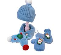 2-8 Ans Chauffe-tête pour Pom Pom Casquette Hiver Casquette Écharpe Gants Enfant en Bas Âge Fille Bébé Chaud Chapeau Casquettes Fausse Fourrure Head Warmer for Kids