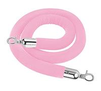 2.8 Cm Thick Velvet Crowd Control Rope Barrier,Hotels/Theaters VIP Stanchion Rope, with Metal Hooks, for Opening Ceremony(Pink,1.7m/5.6ft/67inch)