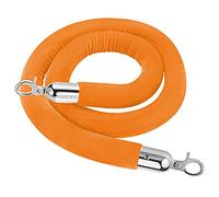 2.8 Cm Thick Velvet Crowd Control Rope Barrier,Hotels/Theaters VIP Stanchion Rope, with Metal Hooks, for Opening Ceremony(Orange,2.5m/8.2ft/98.4inch)