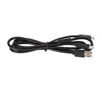 2,8 Pieds Noir Double Tête Câble de Charge Professionnel 2 en 1 Ligne USB