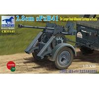 2.8cm Spzb41 On Larger Steel-wheeled Carriage W/traile- 1:35e - Bronco Models