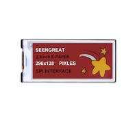2.9 inch 4-Color E-Paper Display (Black White Red Yellow), 296x128 SPI E-Ink Screen Module, 3.3V/5V Level Shifter, Compatible with Raspberry Pi, ESP32, STM32, for Arduino