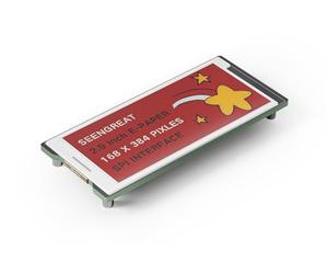 2.9 inch E-Paper Display 4 Color (Black White Yellow Red), 384x168 SPI E-Ink Screen Module, 3.3V/5V Compatible Level Shifter, Compatible with Raspberry Pi, ESP32, STM32, for Arduino