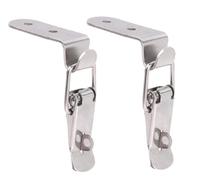 2 90 degrés DuckMouth boucle crochet serrure en acier inoxydable à ressort tirer bascule loquet pince moraillon attraper fermoir(B 304 Stainless Steel,158mm)