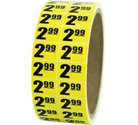 $ 2.99 magasin Utilisation Day-glo Jaune écran étiquettes 3/10,2 cm X 1/5,1 cm - 1 Rouleau, 1000 étiquettes # Mslw3402 (Prix au détail Stickers)