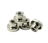 2 à 10 écrous moletés GB806 M2,5 M3 M4 M5 M6 M8 M10 en acier zingué nickelé, moletés par étapes, à serrage manuel(Nickle plated,M10 2PCS)