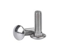 2 à 10 vis tête ronde et collet carré en acier inoxydable A2-70 304, M3, M4, M5, M6, M8, M10, GB12 DIN603(16mm,M5 10pcs)