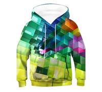 2 à 12 Ans garçons Filles 3D imprimé Mode Pulls molletonnés nouveauté Motif Sweats à Capuche Veste Garçons Cuir Bleu