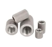 2 à 5 écrous d'accouplement circulaires moletés M3 M4 M5 M6 M8 M10 M12 M14 M16 en acier inoxydable, serrage manuel moleté étendu(M3x6 5PCS)