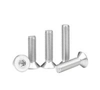 2 à 50 vis à tête fraisée hexagonale creuse en acier inoxydable M2, M2.5, M3, M4, M5, M6, M8 et M10, conforme à la norme DIN 7991(7mm,M3 20pcs)