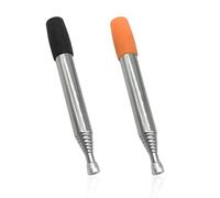 2 accessoires pour feu : barre de feu télescopique et allume-feu, tige en acier inoxydable compacte, séchoir de camping portable (noir, orange)