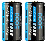 2 accus NiMH Type C - 5000 mAh [Pearl]
