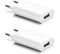 2 Adaptateur universel Blanc Chargeur Prise EU Secteur Mural 1A iPhone 8 Plus