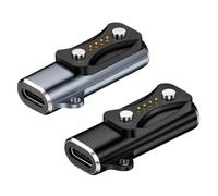 2 Adaptateurs de Charge USB-C Magnétiques pour Montres Polar, Chargeur Portable Compatible Polar Vantage V3, Polar Pacer et Pacer Pro, Ignite 3, Grit X2 Pro, Noir et Gris
