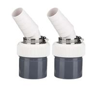 2 adaptateurs de vidange for lave-linge, diamètre d'entrée 18-24 mm et diamètre de tuyau 40 mm, collier de serrage en PVC for lave-vaisselle et gros appareils électroménagers.