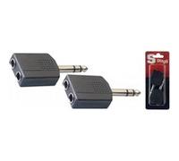 2 Adaptateurs Jack mâle Stéréo - double Jack femelle Stagg G