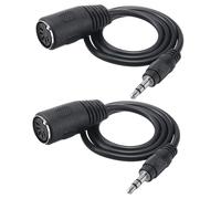 2 adaptateurs MIDI femelle vers TRS mâle 3,5 mm (14 pouces)