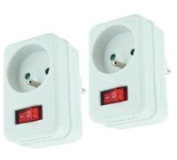 2 adaptateurs secteur avec 1 prise 230 V et interrupteur Revolt