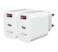 2 adaptateurs secteur USB-A Quick Charge 3.0 et USB-C Power Delivery 20W