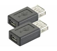 2 adaptateurs USB 2.0 type A vers Micro-USB type B Auvisio