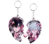 2 Alien Stages Till＆Ivan Porte Clés Anime Figurine Cosplay Accessoires Mignon Acrylique Keychain Pendentif Couple