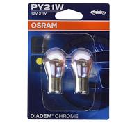 2 AMPOULE DE CLIGNOTANT A CULOT PY21W OSRAM DIADEM - ERGOTS DÉCALÉS