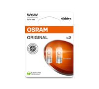 2 Ampoules Glasquetschsockeln 12V W5W OSRAM Original Line Double Blister